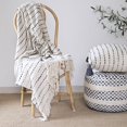 thumbnail image 4 of LR Home White/ Navy Striped Ombre Nautical Flatweave Throw Blanket, 4 of 9