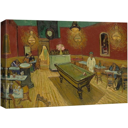 wall26 Canvas Print Wall Art Night Cafe by Master Artist Vincent Van Gogh Nature Wilderness Illustrations Fine Art Relax/Calm Multicolor for Living Room Bedroom Office - 16 x24