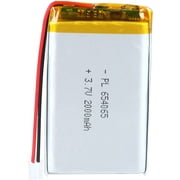 DC 3.7V 2000mAh 654065 Lipo y Rechargeable 2P PH 2.0mm Pitch Lithium Polymer ion y Pack with JST Connector