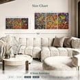 thumbnail image 4 of Elephant Stock 20 Million Things To Do Wall Art - Horizontal Multi Panel Canvas - Living Room Wall Decor - Abstract Multi Panel - Green And Blue Decor By Osnat Tzadok - 38" x 18", 4 of 8