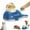 Whale, variant on Interactive Dog Treat Dispenser Toy - Whale Shape Puzzle Feeder, Press Button & Rotating Design, White/Blue Slow Feeding Game for Dogs & Cats