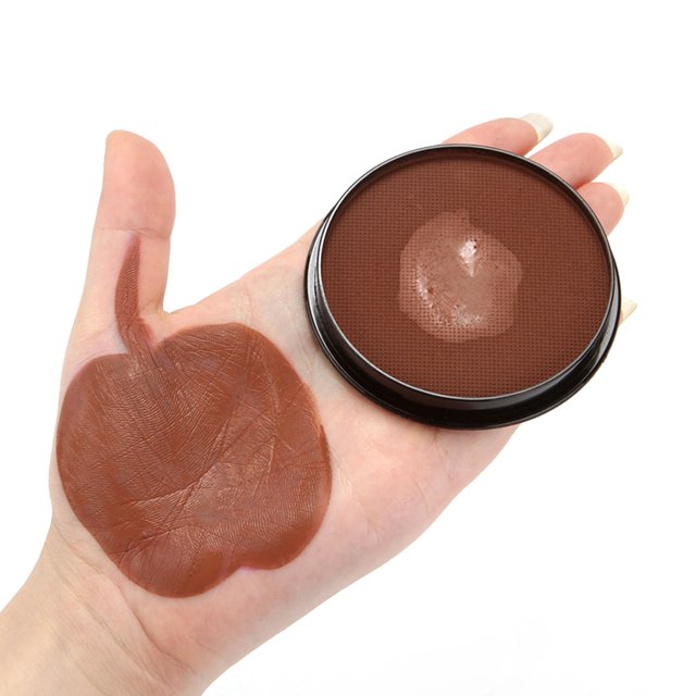 Pintura facial soluble en agua de 30g - Ideal para fiestas de Halloween y Navidad - Color café - Segura para niños y adultos - Fácil aplicación y lavado