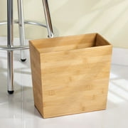 InterDesign Formbu Rectangular Bamboo Wastebasket