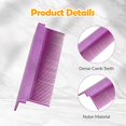 thumbnail image 4 of 2Pcs Women DIY Combs Accessories Fit Hair Straightening Flat Iron Professional or Home Use Compact Hair Styling Tool Convenient Washable V Type, Black and Violet, 4 of 13