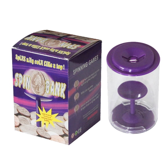 Homoyoyo Funny Coin Bank Purple Rotative Holder Made with Durable Plastic and Iron