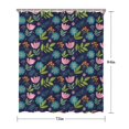 thumbnail image 5 of Pioneer Flower Floral Print Pattern Shower Curtain 72"x84", Bathroom Decorative Shower Curtain Set with 12 Hooks, Waterproof Washable, 5 of 6