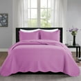 thumbnail image 4 of IR Imperial Rooms Ensemble de Courtepointe Soft Microfibre Réversible avec 2 Taies d'Oreiller Couvre-Lits Violet Full/Grand 3 Pcs, 4 of 8