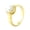 Gold White, variant on Women's Round Gemstone Stainless Steel Ring Band Classic Daily Gem Jewelry for Engagement Wedding Gold Gray Size 12
