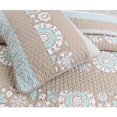 thumbnail image 1 of Comforter Set Queen Size  3-Piece Coverlet Set for Night Sleep  Bedding Quilt with Green Yellow Blue Plaid Striped Real Patchwork, 1 of 4