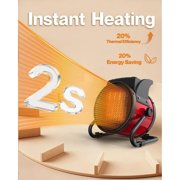 Outdoor  , 1500W Outdoor Heaters for  Overheat Protection, 3S Fast Heating, Garage Heaters with Long Cord for Greenhouse, Patios, Outdoor Use