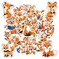 thumbnail image 4 of 35pcs Cartoon Stickers Animal Kids Stickers Fox Graffiti Stationery Stickers for Luggage Laptops Suitcases, 4 of 9