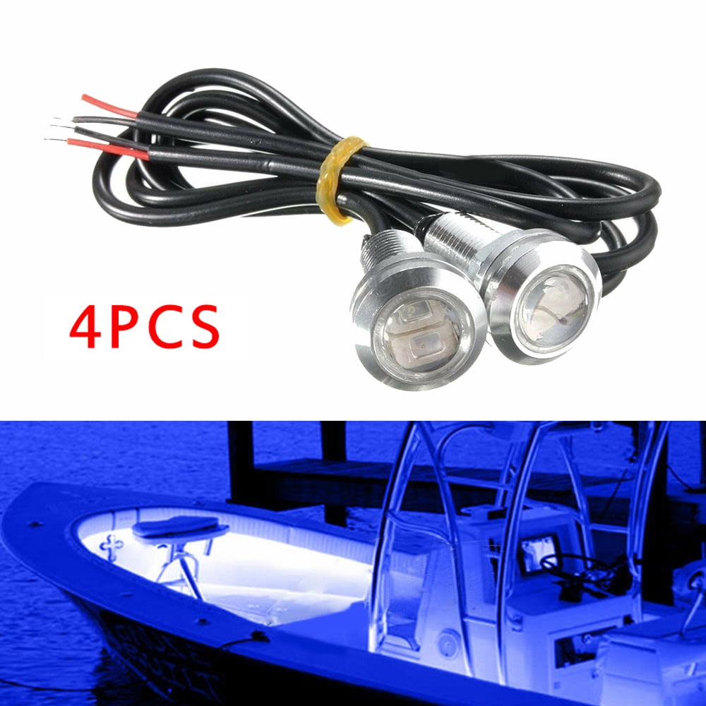 Boat Electrical & Lighting Boat Parts 4x Blue LED Boat Light Waterproof