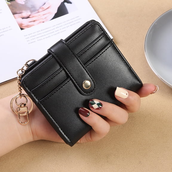 New minimalist women with keychain, multiple card slots, zero wallet, mini multifunctional small wallet card bag