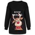 thumbnail image 2 of Chandail en Molleton de Noël pour Femmes Veste Mi-Longue Cardigan à Manches Longues Col Rond Pull Chaud Imprimé Mode pour les Fêtes, 2 of 6