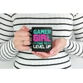 thumbnail image 2 of Gamer Girl, Time to Level Up - Video Gaming Enthusiast with Game Controller, Black 11oz Ceramic Mug, 2 of 5
