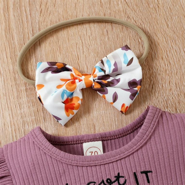 Zukuco Baby Girl 18-24M Floral Outfits with Ruffle Sleeves