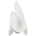thumbnail image 6 of 9" x 12" White Polystone Wavy Shaped Abstract Sculpture with Cutouts and Speckled Texturing, by DecMode, 6 of 9