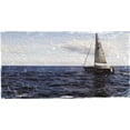 thumbnail image 2 of Villa, Milli 32x19 Black Ornate Wood Framed with Double Matting Museum Art Print Titled - Sailing Away, 2 of 4