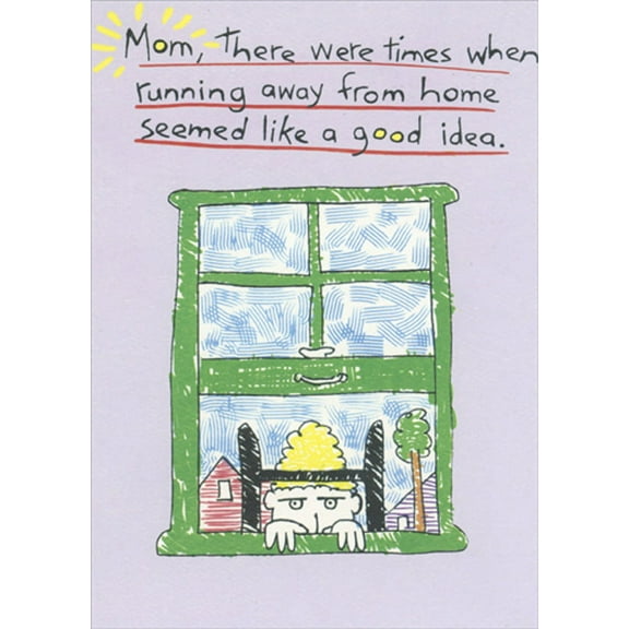 RSVP Mom Escapes Through Window Humorous / Funny Mother's Day Card for Mom