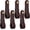Dark Brown, variant on 6 Pcs Leather Curtain Rod Holders PU Leather Curtain Rod Bracket Mounted Loop Straps with Screws and Plastic Wall Plugs, Boho Pole Hanger Hook for Towel Oar Home Wall Display Decor(Brown)