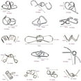 thumbnail image 4 of MesaSe Nine Ring Set Links Game Chinese Puzzle Kid Adult Brain Teaser Toy, 4 of 6