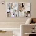 thumbnail image 3 of Modern Minimalist Abstract Pair Canvas Print Boho Wall Decor Set by Art Remedy, White Frame, 20 x 24, 3 of 6