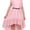 Pink Pleated, variant on Girls Dress Solid Ruffle Cap Sleeve Belt Hi-lo Pageant Wedding Formal 8 Years