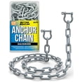 thumbnail image 1 of Cadena de ancla galvanizada Cadena de ancla para barcos Cadenas de ancla para barcos Cadena galvanizada 2 grilletes y cadenas de ancla para barcos Extremos de eslabones Cadena de grado marino de 3/16", 1 of 5