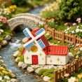 thumbnail image 4 of TINGXIN Diy Miniature Windmill Resin House E (Miniature Windmill Resin House, Fairy Garden House), Miniature Scene Decor Dollhouse Accessories Resin Dollhouse for Terrarium Fish Tank, 4 of 5