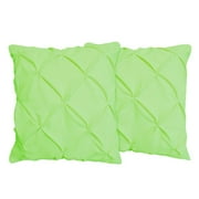 Set of 2 Pinch Pleat Pillow Shams (Throw 17 x 17, Sage) 1800 Series Brushed Microfiber - Wrinkle & Stain Resistant Decorative Bed Pillow Shams by The Great American Store
