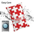 thumbnail image 6 of Pofeuu Red Cross 1 Print Polyester Microfiber Plush Pillowcases, Super Soft and Cozy Pillow Case Covers with Envelop Closure（Pillow core not included）-14"x20", 6 of 6