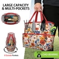 thumbnail image 2 of Garden Tool Bag,Pioneer Flower Floral Print Pattern Garden Tool Organizer,Garden Gifts,Waterproof Multi-Pocket Garden Tool Storage 11.8x5.5x11.4 Inch(Tools NOT Included), 2 of 6
