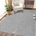 thumbnail image 3 of CAROMIO Area Rug Modern Rug for Living Room Contemporary Solid Textured Rug Indoor Carpet Accent Throw Carpet for Bedroom Home Office Light Grey, 5' x 7' Pale Gray, 3 of 7