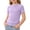 Purple, variant on Duqingm Girls Ribbed Short Sleeve T Shirt Trim Crew Neck Tops Basic Tee Cute Casual Shirt for Kids Teens Red,15-16 Years