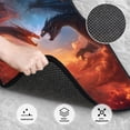 thumbnail image 3 of Vsdgher Red And Blue Fire Cloud Dragon Car Foot Mat Set of 4 Pieces Universal Floor Liner Car Accessories Fits Most Cars, Trucks, Vans, sedans, SUV, 3 of 7