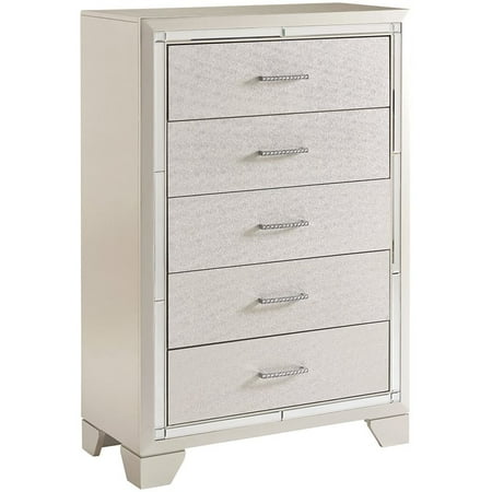 Ashley Furniture Lonnix 5 Drawer Chest In Silver Walmart Com