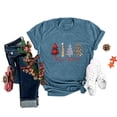 thumbnail image 4 of Gibobby Camisas de Navidad para mujer Camiseta de Navidad para mujer, camisetas gráficas divertidas, camisetas informales de manga corta para fiesta(Marina,G), 4 of 5