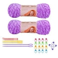 thumbnail image 1 of Velvet Crochet Yarn, Soft Polyester Fiber, Hand Weaving Material for Knitting, Crafts, Home Use,Ruffled,YISHFHP,E, 1 of 9