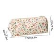 thumbnail image 3 of Beautynvta Floral Printed Pencil Pouches, Quilted Zippered Stationery Bags, Large Capacity Makeup Organizer Cases for Office and Travel, 3 of 7