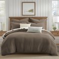 thumbnail image 4 of Levtex Home - Mills Waffle Latte Duvet Cover Set - Full/Queen Duvet Cover + Two Standard Pillow Cases - Latte Waffle Weave - Duvet Cover (90 x 94in.) and Pillow Case (26 x 20in.) - Cotton, 4 of 6