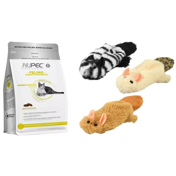 Paquete Nupec felino urinary 1.5 kg + 1 juguete relleno de catnip y cola squeaker Fancy pets