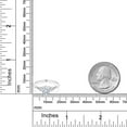 thumbnail image 4 of Gem Stone King 10K White Gold White Moissanite White Created Sapphire and White Diamond Accent 3-Stone Engagement Ring | 0.94 Cttw | Three Stone Wedding Anniversary Ring for Women (Size 6), 4 of 6