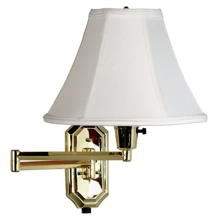 - Kenroy Home Nathaniel Wall Swing Arm Lamp - 16H in. Polished Brass