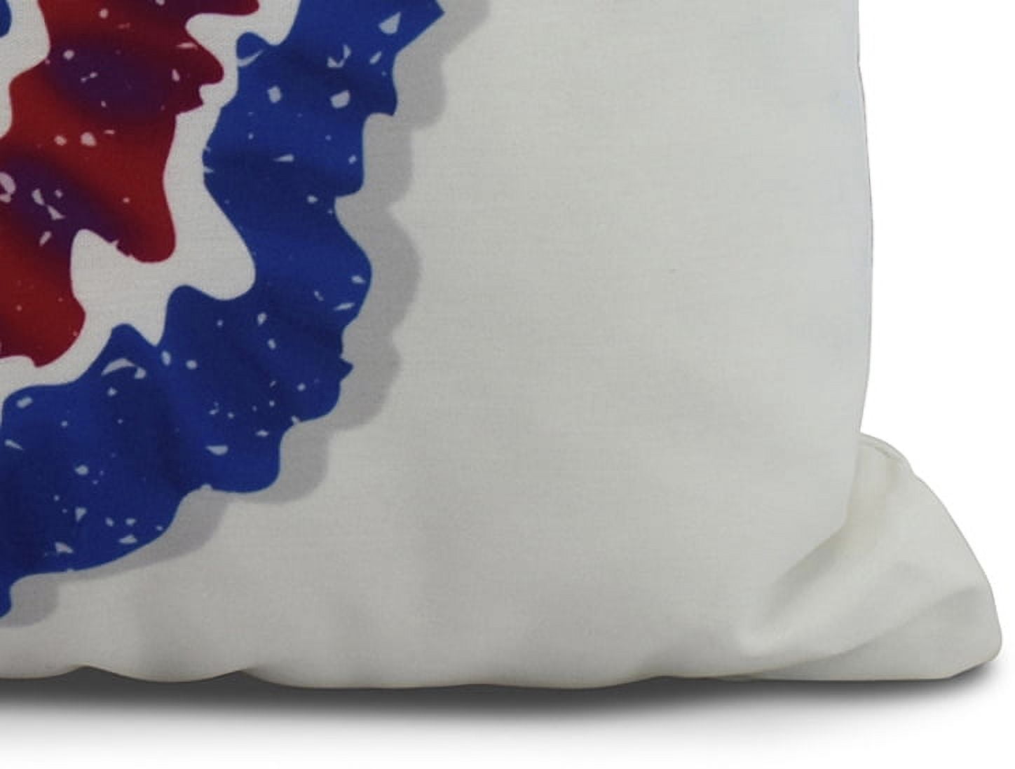 Simply Daisy, 18" x 18" Cuban Dancer Baila, Word Print Outdoor Pillow, Royal Blue