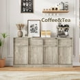 thumbnail image 3 of Modern Multi-Size Sideboard Buffet Cabinet - Wood Grain Panels & Drawer Storage, Perfect for Kitchen/Dining Room, 3 of 7