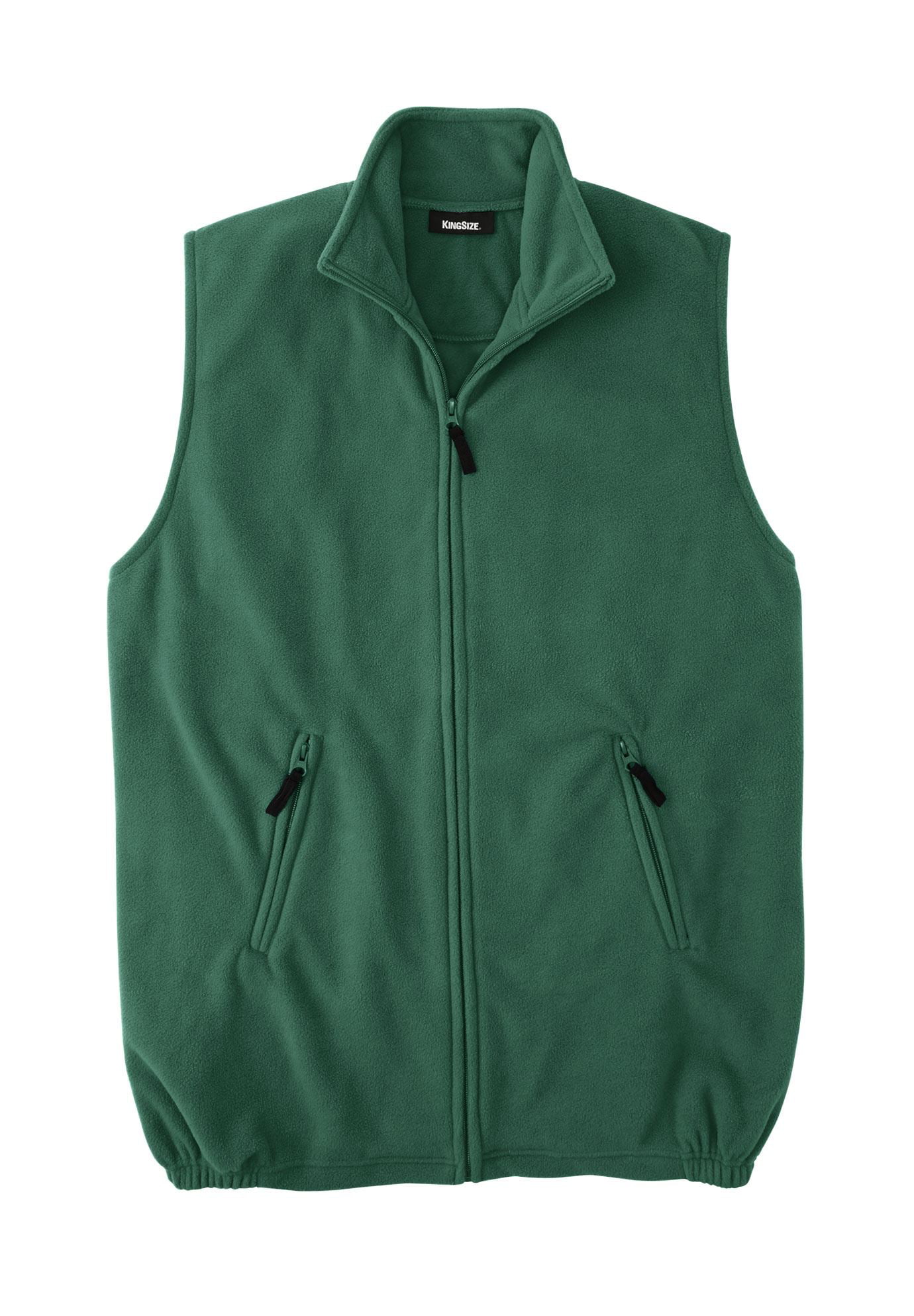 KingSize Mens Big & Tall Explorer Plush Fleece Zip Vest 