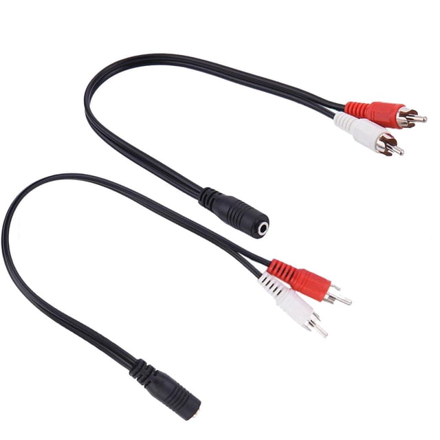 2pcs 3.5mm Hembra A 2 Cable De Audio Esté Para Teléfonos Inteligentes, MP3, Tabletas, Casa Baoblaze Cable AUX a RCA doble