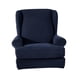 thumbnail image 1 of Funda de tela para sillón con respaldo de alas, universal, para muebles Azul oscuro, 1 of 9