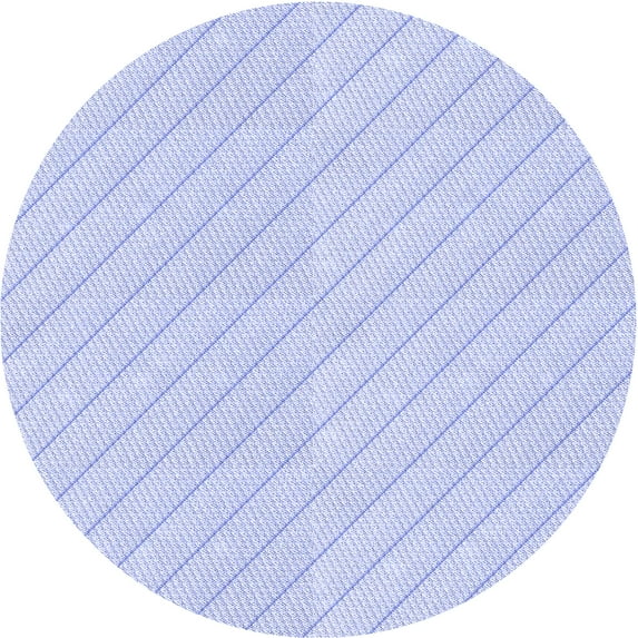 Ahgly Company Indoor Round Patterned Lavender Blue Area Rugs, 7' Round