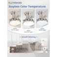 thumbnail image 3 of Ventilador de techo ZMISHIBO 152 cm LED 20W con control remoto y por app, 3 of 9